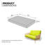 Housse pour canapé-lit réversible en tissu de polyester réversible avec fermeture à glissière 3 côtés-96484506-87758523