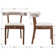 Modern Dining Table Set, Rectangular Walnut Dining Table And Upholstered Barrel Back Dining Chair With Solid Wood Frame For Dining Room/Kitchen