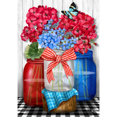 Drapeau de jardin rouge, blanc et bleu