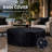 42 Inch 2 in 1 Slate Propane Fire Table 65,000 BTU Round Smokeless Fire Pit with Tank Cover-1926781128