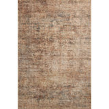 Aaronley Machine Washable Clay / Charcoal Area Rug