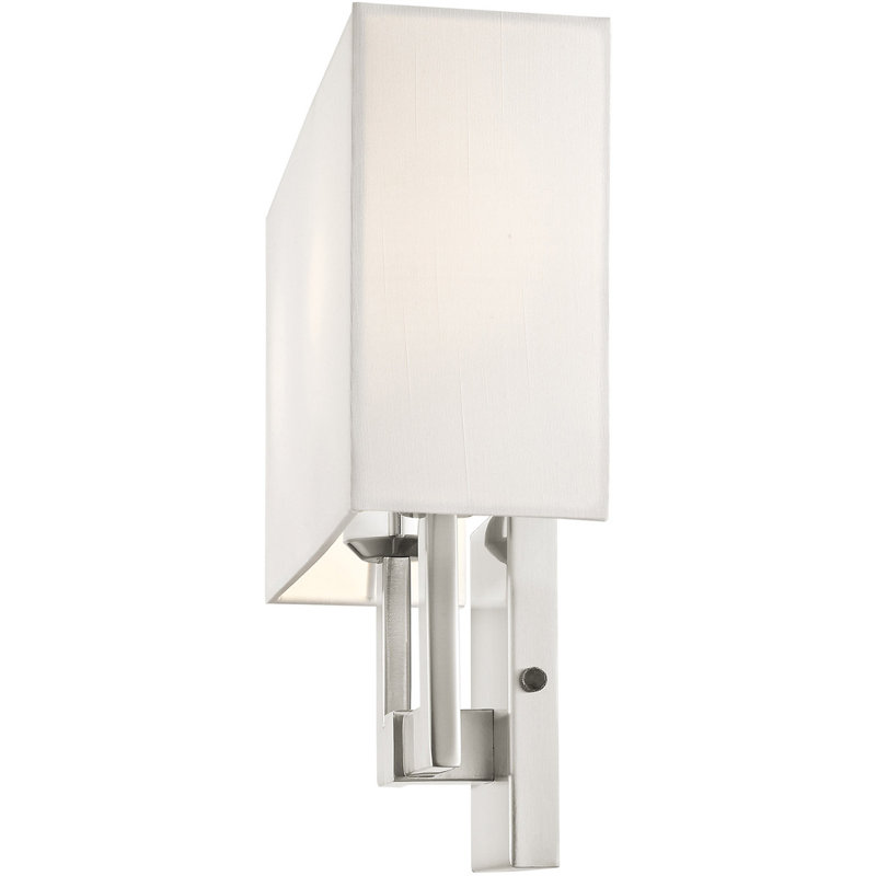 Alireza Flush Mounted Sconce, Brushed Nickel, 12.5" H x 16" W x 34" D