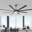 Harrigan 60"/75" 8 Aluminum Blades Industrial Dimmable Ceiling Fan with LED Lights and Remote Control-539702593