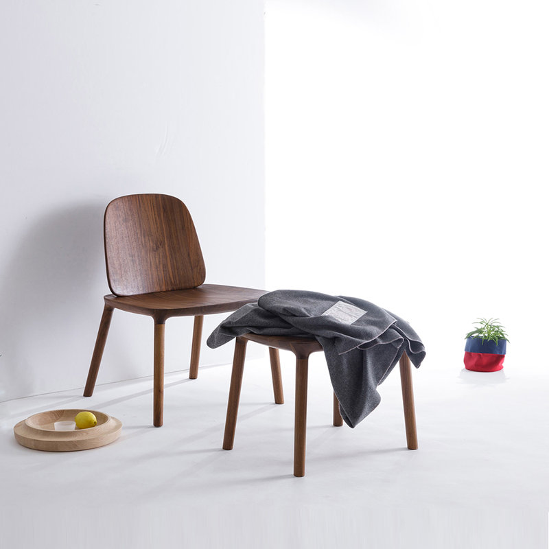 Kokoro Lounge Chair, Walnut Dark