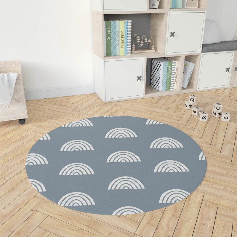 Tapis de jeu pour enfants Plain Bows, Bleu / blanc