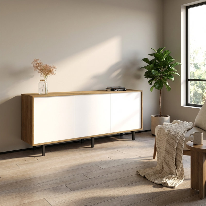 Buffet blanc 66,1 "Apollo, Chêne / blanc