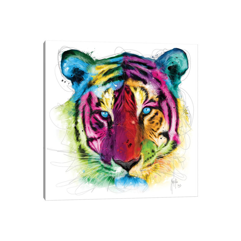 Tiger by Patrice Murciano - Wrapped Canvas Print, 66.04 cm H x 66.04 cm W x 1.91 cm D