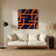 Art mural rigide en métal bleu-461664973