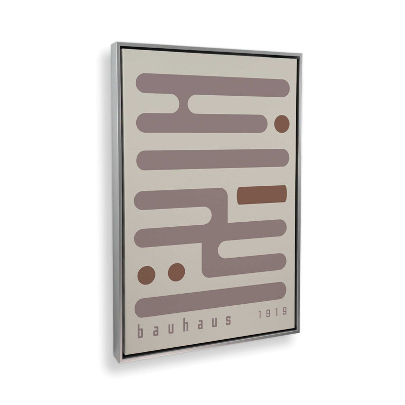 Impression sur toile Warm Taupe Bauhaus , H 18,75 po x l 12,75 po, Chrome poli