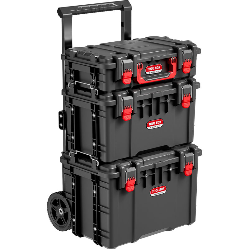 Ensemble de boîte à outils roulante modulaire 3 pièces avec rangement de grande capacité et organisateur JEKO & JEKO