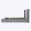 Grand lit plateforme tapissier avec rangement Tevyn
