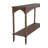 47X14x30" Brown Wood Console Table With Turned Spiral Legs And Lower Shelf