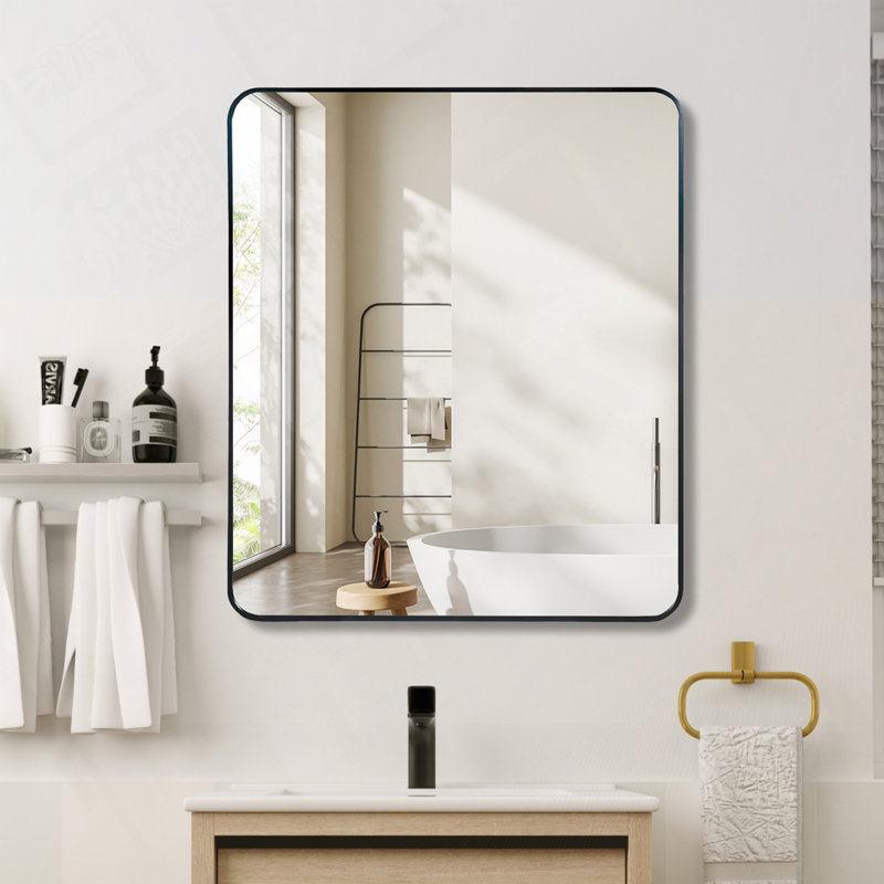 Miroir mural de salle de bain 30 "x 36", Noir