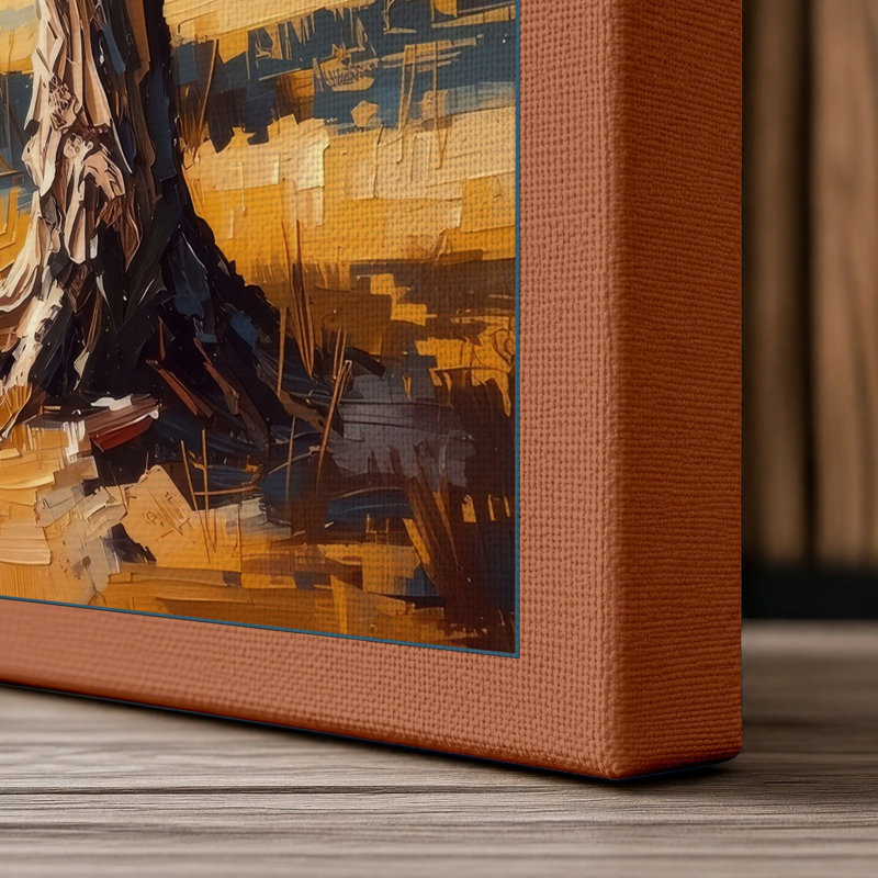 Ancient Olive Tree Rustic - Wrapped Canvas, 24x16 - 61.0 x 40.6 cm, Terracotta Border