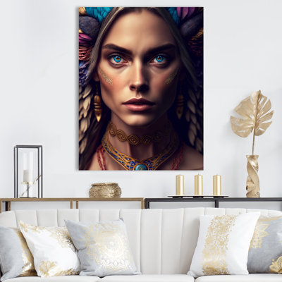 «Efosa Bohemian Woman with Blue Eyes I», reproduction sur toile