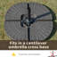 Base de parasol en porte-à-faux robuste de 4 pièces, en forme de ventilateur, poignées intégrées, robuste, eau de 148 lb, 220 eau / sable, couleur café, pièces, poids fiable en forme, poignées attachées, matériau,