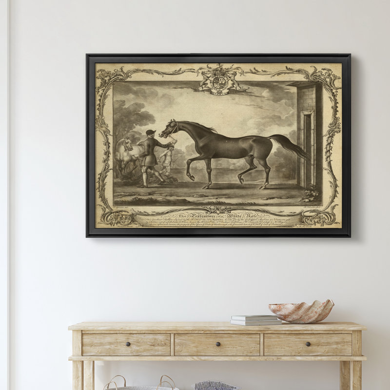 Distinguished Horses IV - reproduction d'art sur toile encadrée, H 30,5 po x l 42,5 po x P 1,5 po, Noir