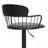 Adjustable Black Wood Bar Stoolwith Black Metal-2120590445
