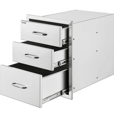 Tiroir de cuisine d'extérieur 18 po x 23 po en acier inoxydable