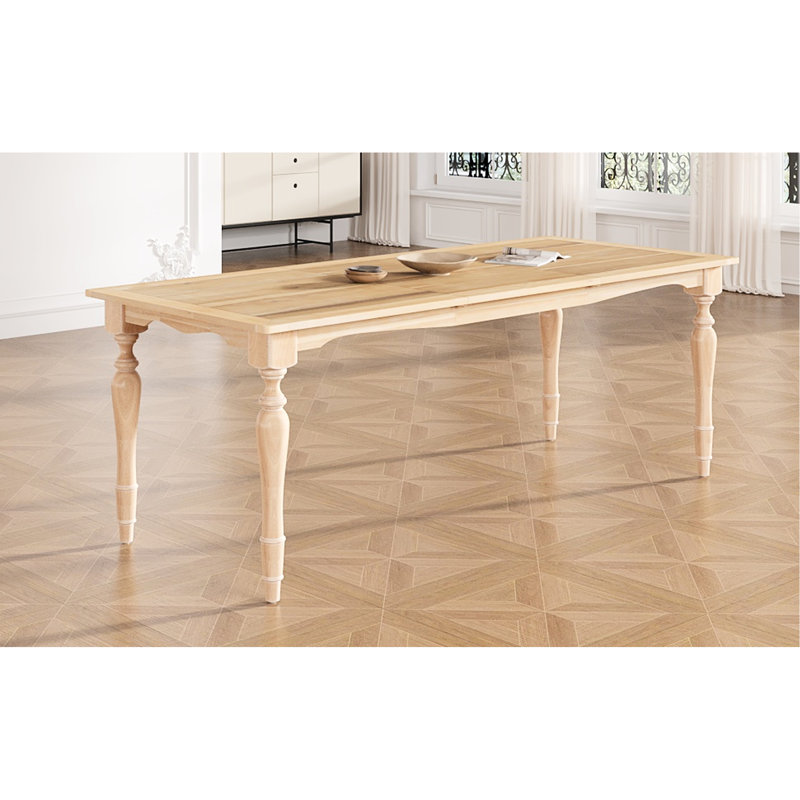 Table de salle à manger extensible rétro, pieds en bois massif, pour table d'appoint 8 personnes avec option, pour