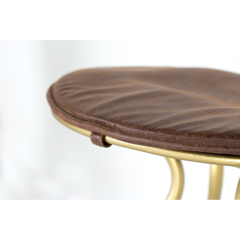 Amber-Leigh Upholstered Counter Stool with Metal Frame