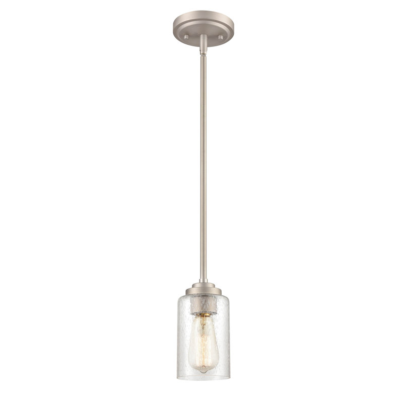 1 - Light Unique/Statement Pendant, Satin Nickel