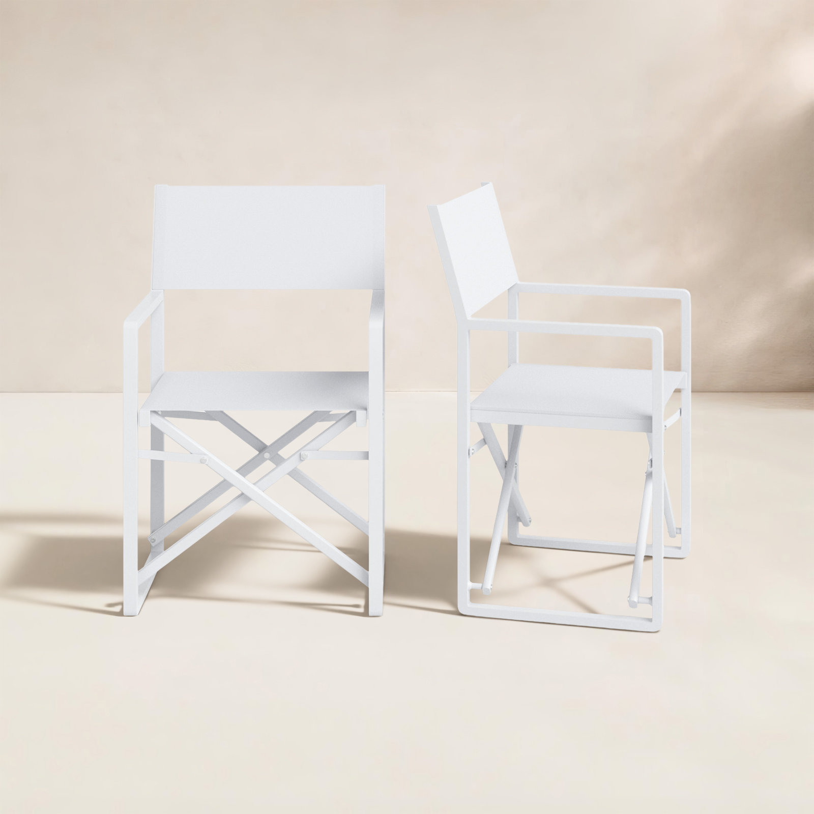 Sunset Foldable Patio Armchair, White