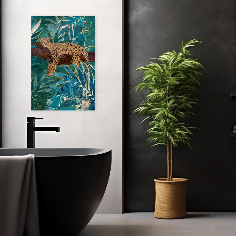 Art contemporain, paysage de forêt abstrait, H 24 po x l 16 po