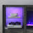 23 Inch Electric Fireplace Insert, Ultra Thin Heater With Crystal  & Realistic Flame, Remote Control With Timer, Overheating Protection,With Sidelight