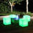 Modern Home LED Glowing Cube Box Stool w/Infrared Remote Control - Color Changing Light Indoor/Outdoor Weatherproof Stool-511927396