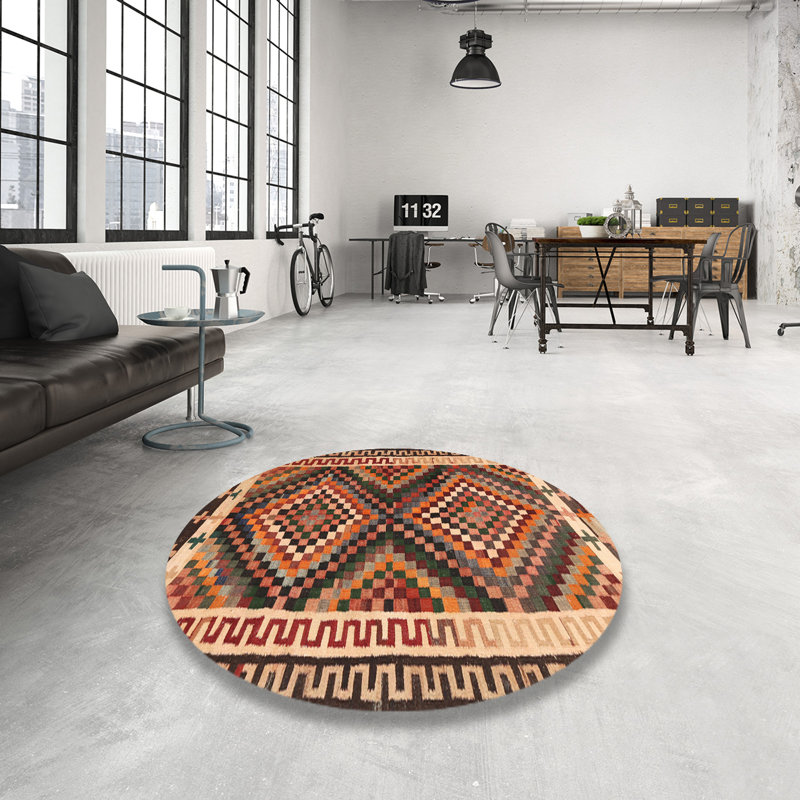 Yingling Southwestern Indoor Rug, Round 7'