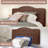 Button Tufted Upholstered Adjustable Full Size Headboard in Linen Fabric, Metal Legs-1612426510