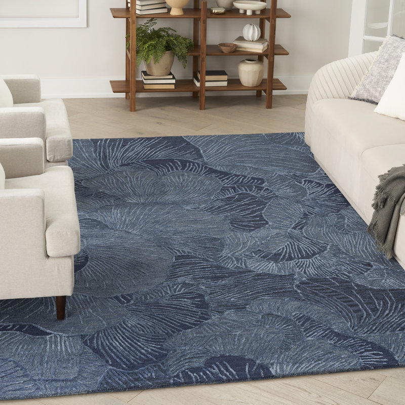 Derena Floral Handmade Area Rug, Rectangle 160 x 221 cm