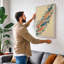 Ornamental Fish Dance Japandi - Wrapped Canvas-545936807-545936801