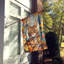 Chat en feuilles d'automne-112700533
