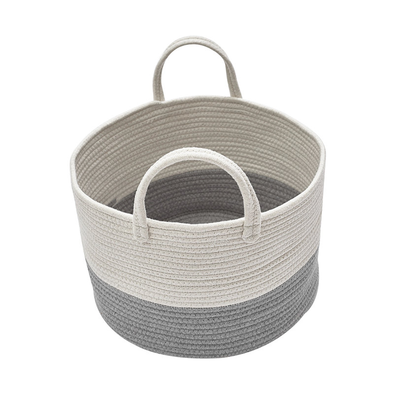 Fabric Laundry Hamper with Handles, 25" H x 40" W x 40" D, Grey