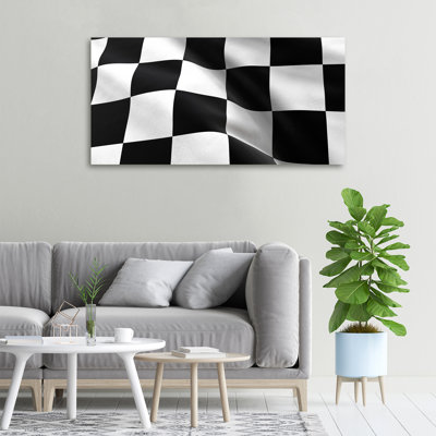 Finish Flag - Wrapped Canvas Print