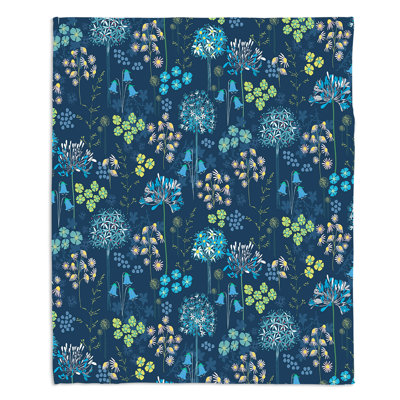 Couverture de sherpa agapanthus doux de pop