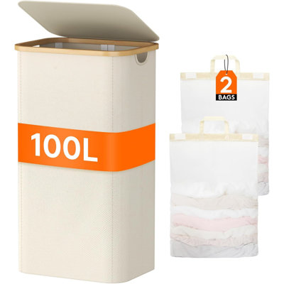 Bhargava Fabric Laundry Hamper with Handles