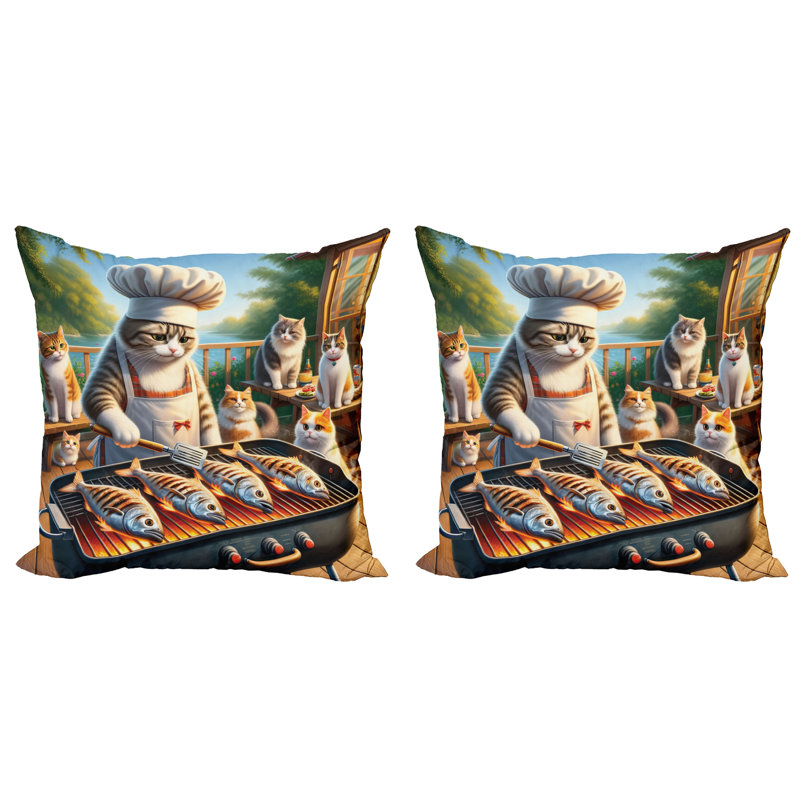 429881 Housse de coussin pour chat Ambesonne, H 18 po x l 18 po