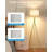 Modern Linen Gold Tripod Floor Lamp With Hidden Cord, E26 LED Bulb Included, 66" Tall For Living Room, Bedroom, Office