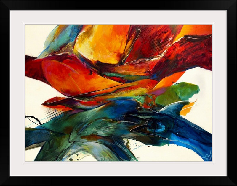 «Opposites séduire», reproduction de Jonas Gerard, H 35 po x l 44 po, Impression encadrée, Noir