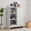 Armoire de rangement autoportante blanche