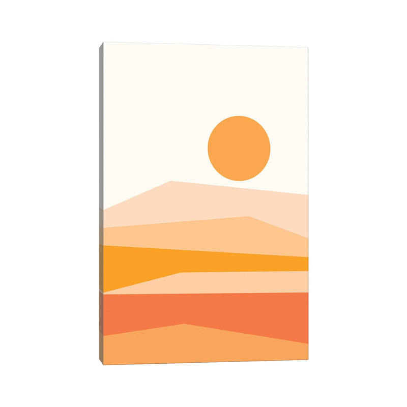 Print on Canvas, 20.32 cm H x 30.48 cm W, Wrapped Canvas, Silver/White/Orange