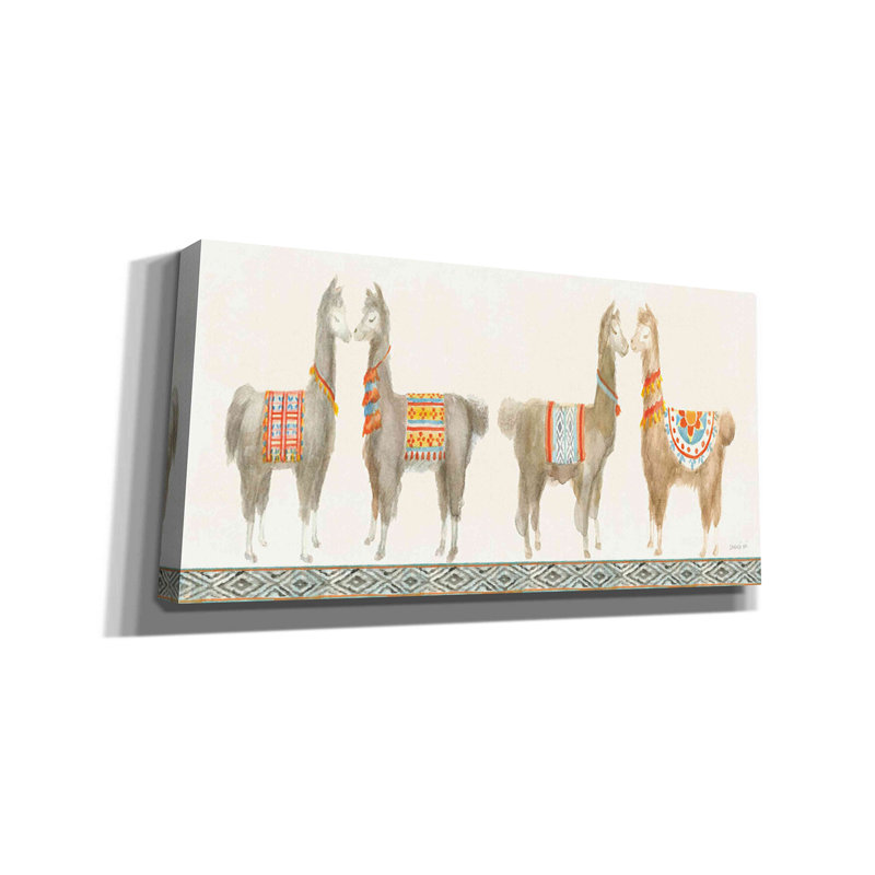 «Festive Llama V», impression sur toile tendue, H 20 po x l 60 po x P 1,5 po