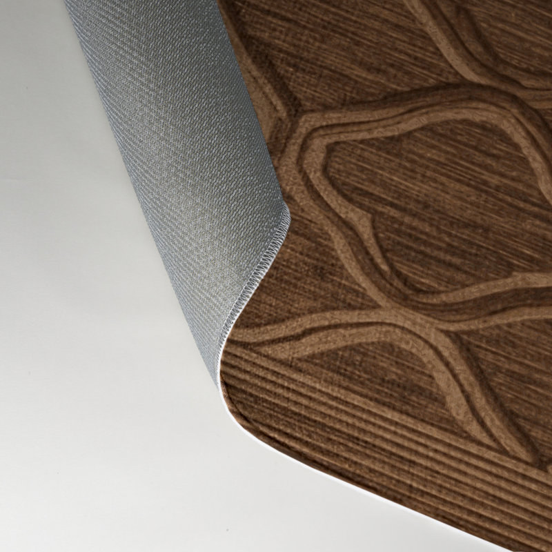 Tapis brun intérieur et extérieur Trellis, Rectangle 5 pi x 7 pi