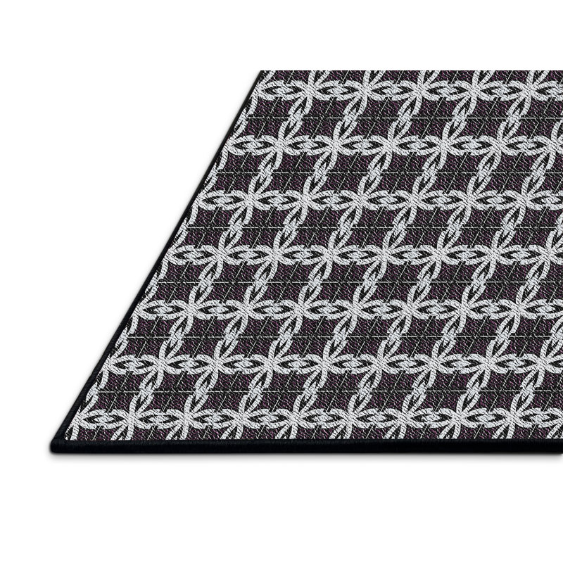 Tapis gris / noir Froholdt, Rectangle 5 pi x 7 pi