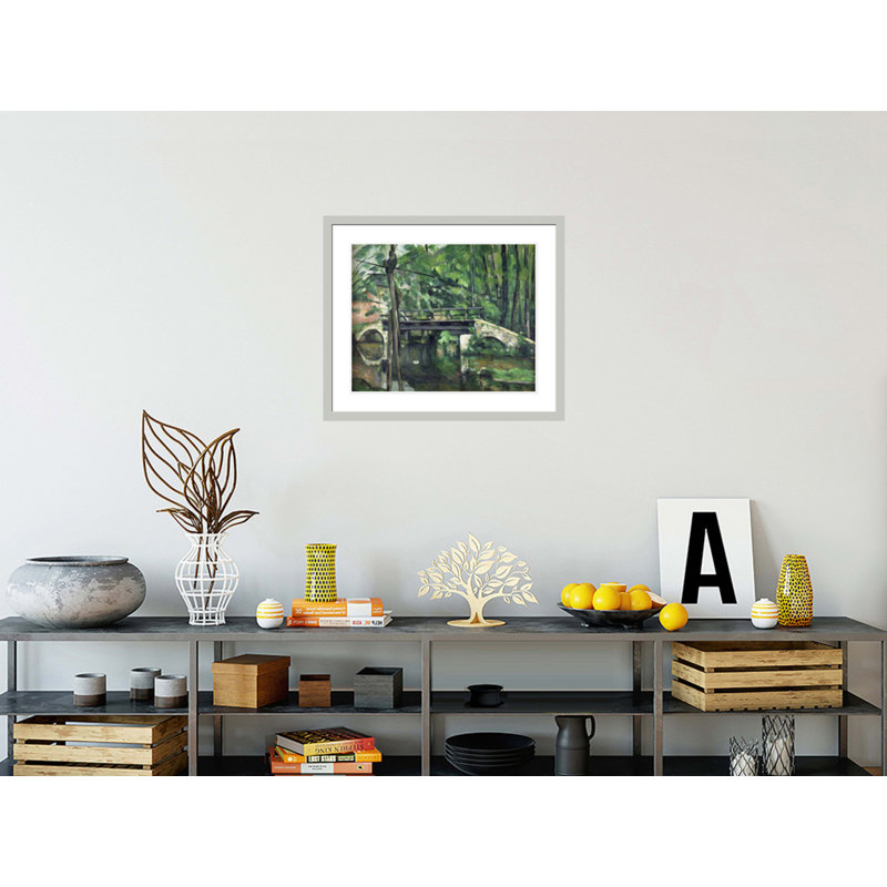 «The Bridge at Maincy» ou «The Bridge at Mennécy» ou «The Little Bridge» par Paul Cézanne, impression giclée encadrée