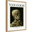 Fumeur squelette d'Halloween par Vincent van Gogh, reproduction d'art sur toile encadrée-1209062368-1209062372