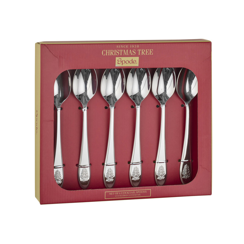 Spode Christmas Tree Cocktail Spoons